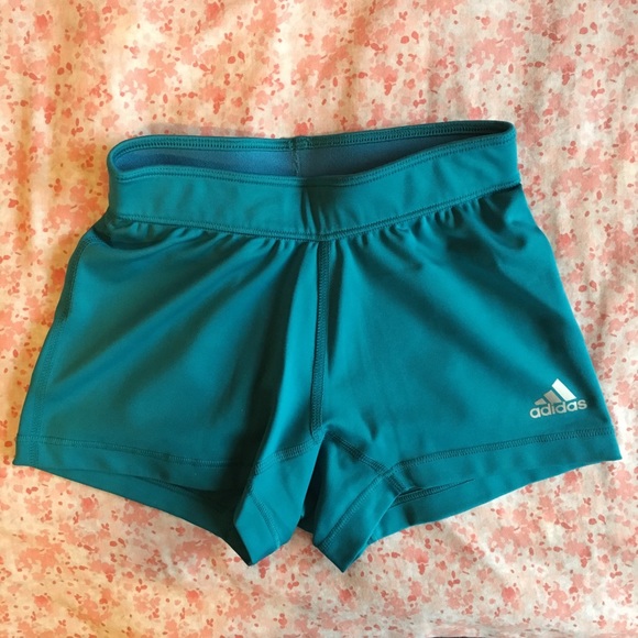 Adidas Blue Techfit Spandex Shorts - Picture 1 of 4